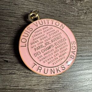 Louis Vuitton Pink and Gold Pendant